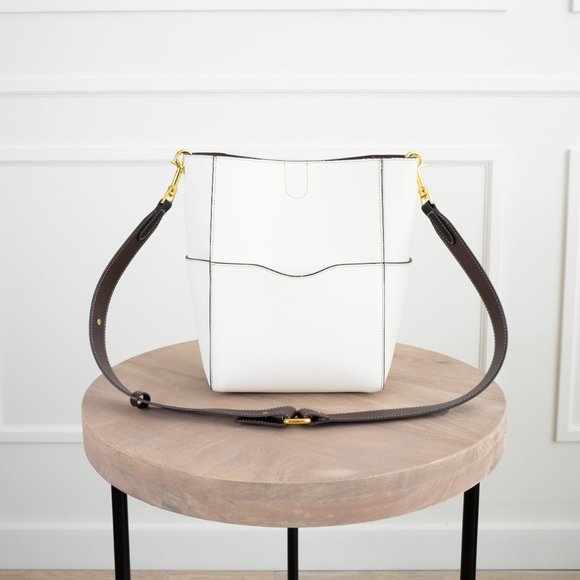 The Jordan Leather Bucket Bag - Cream - Picture 11 of 12